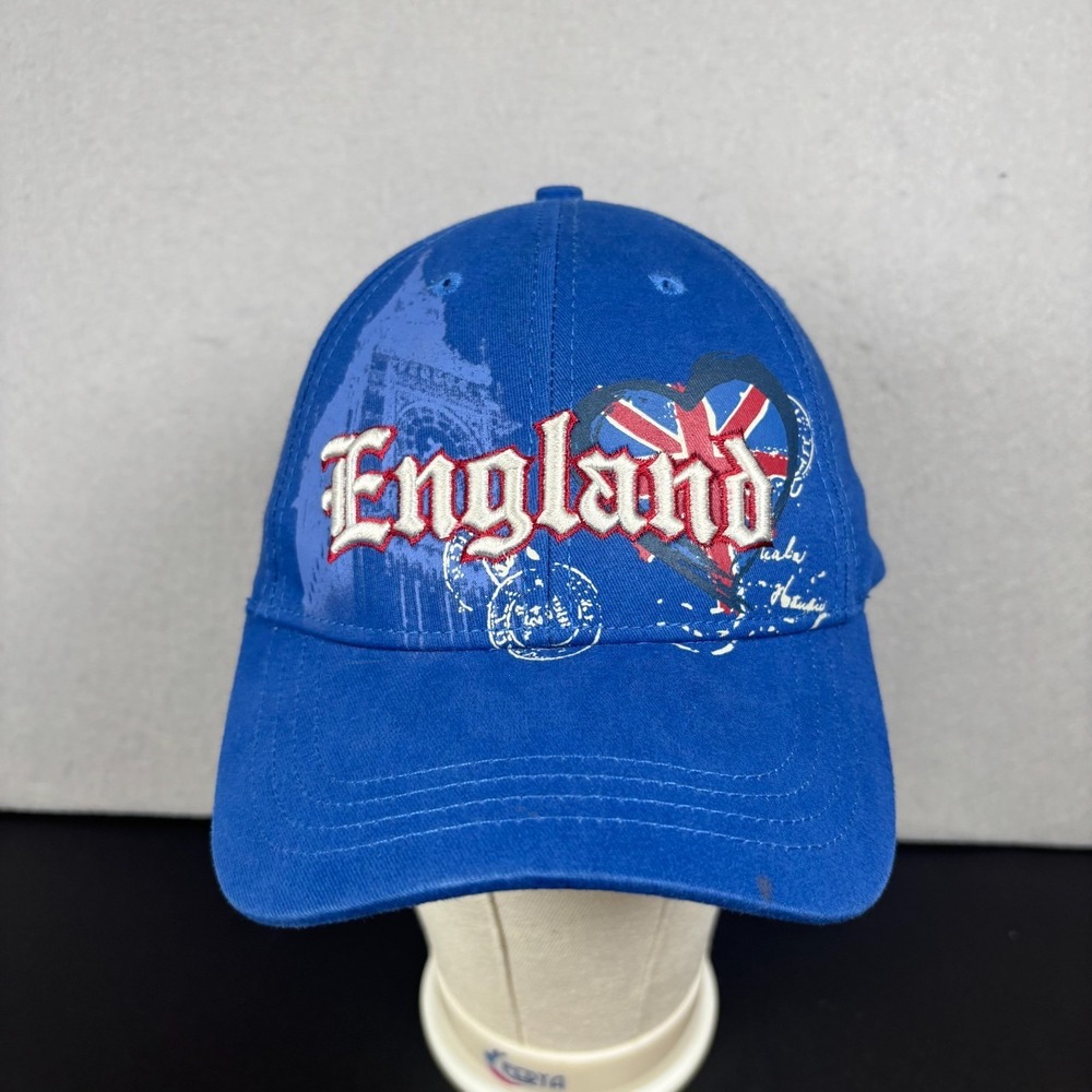 Busch Gardens Williamsburg VA England Village Baseball Cap Royal Blue Y2K Hat